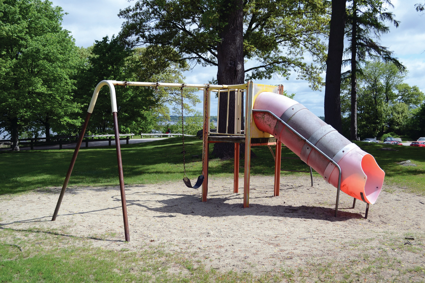 DUE FOR AN UPGRADE: The recreational equipment at Salter Grove, which Ward 1 Councilman Richard Corley called “decrepit,” will soon be upgraded thanks to a $100,000 grant award from DEM.